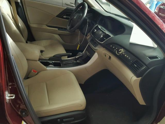 1HGCR2F82EA082635 - 2014 HONDA ACCORD EXL BURGUNDY photo 5