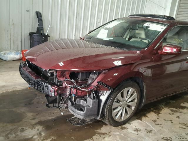 1HGCR2F82EA082635 - 2014 HONDA ACCORD EXL BURGUNDY photo 9