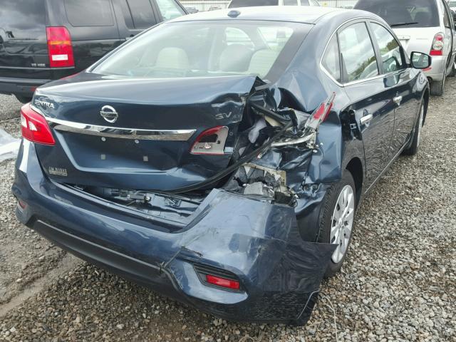 3N1AB7AP9GY323338 - 2016 NISSAN SENTRA S BLUE photo 4