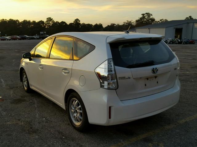 JTDZN3EU0C3018376 - 2012 TOYOTA PRIUS V WHITE photo 3