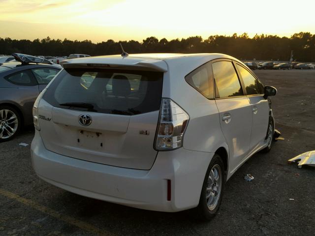 JTDZN3EU0C3018376 - 2012 TOYOTA PRIUS V WHITE photo 4