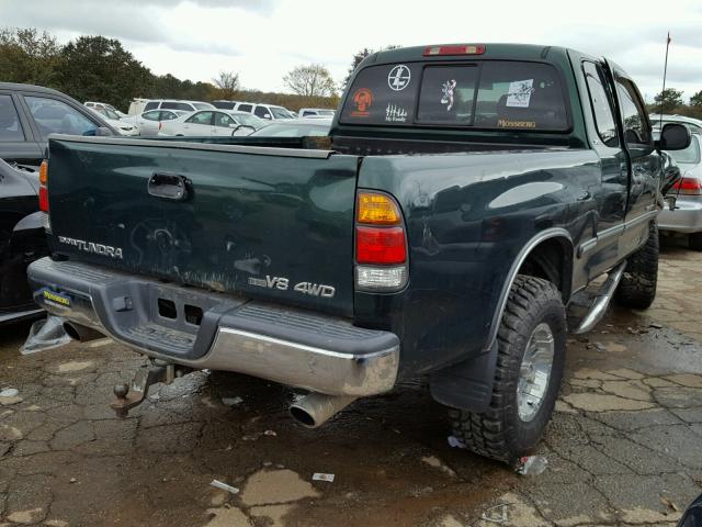 5TBBT441X2S291366 - 2002 TOYOTA TUNDRA ACC GREEN photo 4