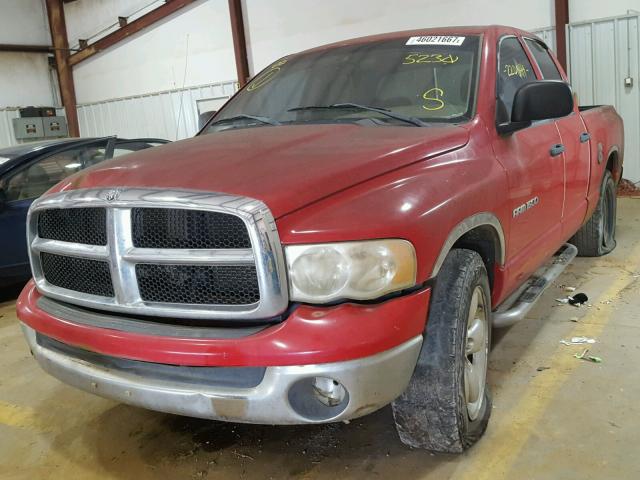 1D7HA18N54S655230 - 2004 DODGE RAM 1500 S RED photo 2