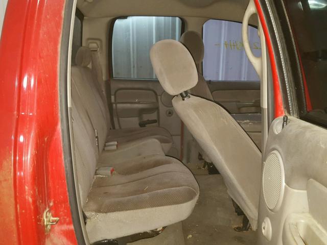 1D7HA18N54S655230 - 2004 DODGE RAM 1500 S RED photo 6