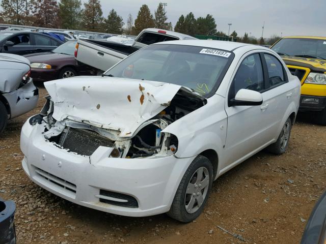 KL1TD56667B054399 - 2007 CHEVROLET AVEO BASE WHITE photo 2