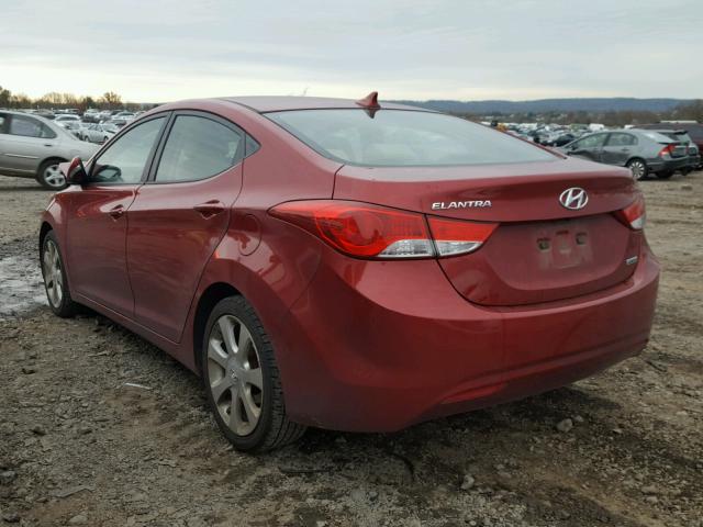 KMHDH4AE3CU306582 - 2012 HYUNDAI ELANTRA GL RED photo 3