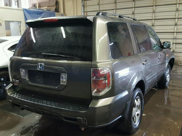 5FNYF28416B043504 - 2006 HONDA PILOT EX GREEN photo 4