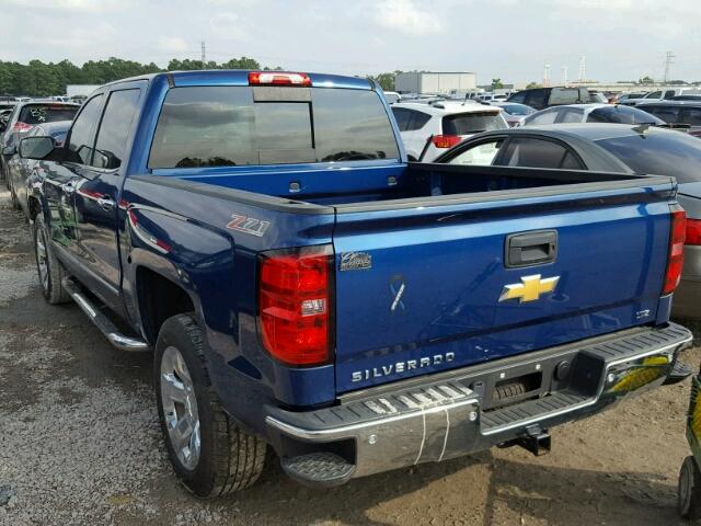 3GCUKSECXFG419861 - 2015 CHEVROLET SILVERADO BLUE photo 3