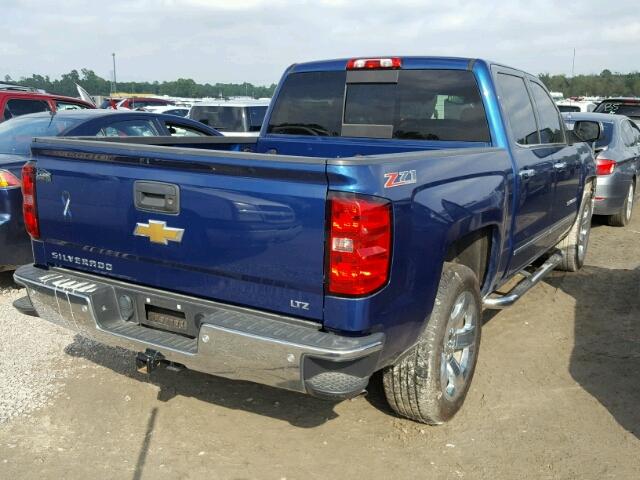 3GCUKSECXFG419861 - 2015 CHEVROLET SILVERADO BLUE photo 4