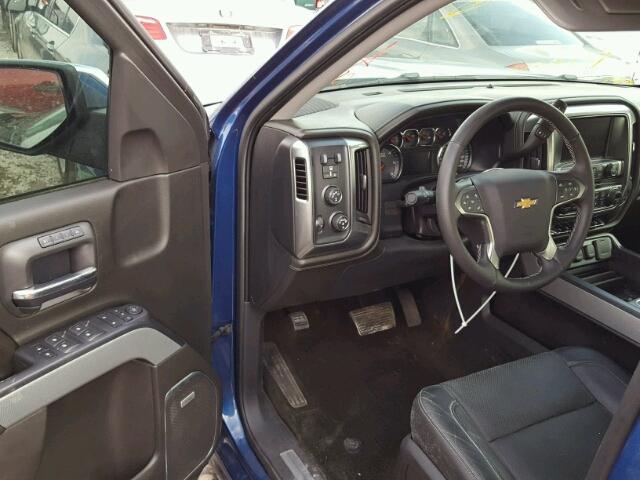 3GCUKSECXFG419861 - 2015 CHEVROLET SILVERADO BLUE photo 9