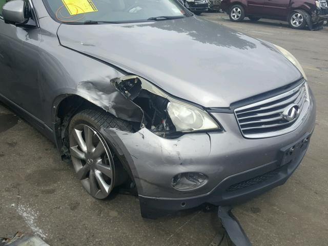 JNKAJ09F48M360240 - 2008 INFINITI EX35 BASE GRAY photo 9