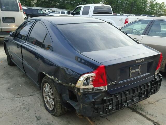 YV1RS64A442371349 - 2004 VOLVO S60 BLUE photo 3