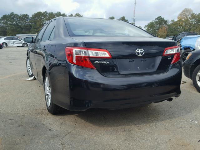 4T4BF1FK3DR280759 - 2013 TOYOTA CAMRY L BLACK photo 3