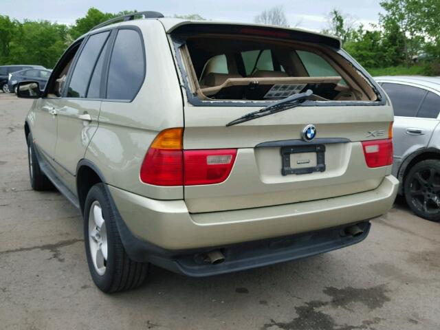 5UXFA53572LP28765 - 2002 BMW X5 3.0I GOLD photo 3