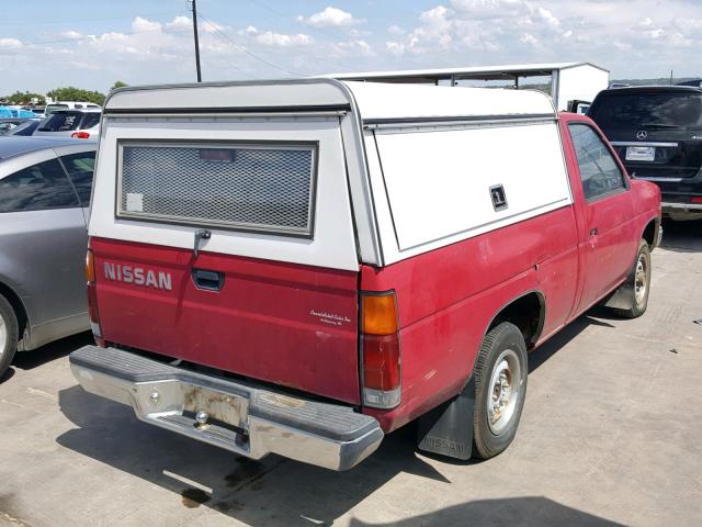 1N6ND11S6JC307038 - 1988 NISSAN D21 SHORT RED photo 4