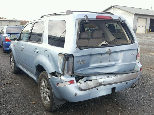 4M2CU97178KJ39458 - 2008 MERCURY MARINER PR BLUE photo 3