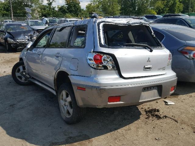 JA4LZ41F34U004520 - 2004 MITSUBISHI OUTLANDER SILVER photo 3