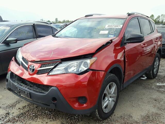 2T3ZFREV2EW101865 - 2014 TOYOTA RAV4 LE RED photo 2