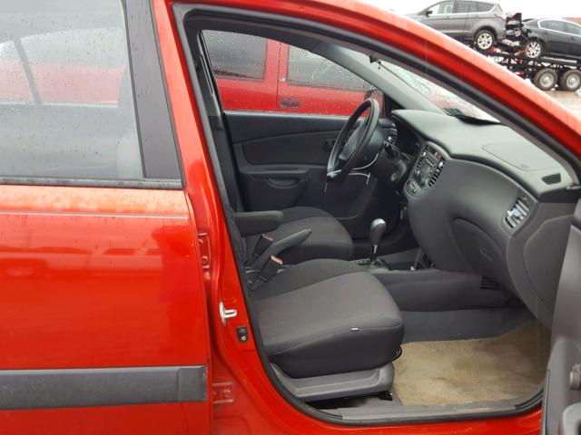 KNADE163986298533 - 2008 KIA RIO 5 SX RED photo 5