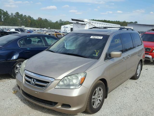 5FNRL38716B447349 - 2006 HONDA ODYSSEY EX GOLD photo 2