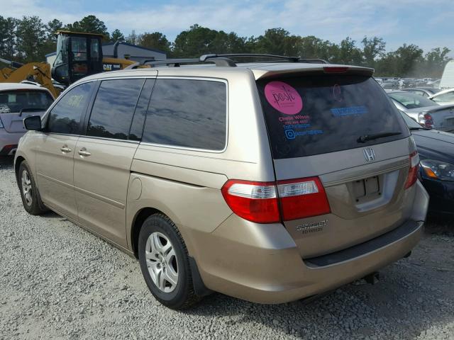 5FNRL38716B447349 - 2006 HONDA ODYSSEY EX GOLD photo 3