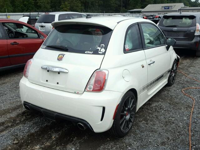 3C3CFFFH0DT611297 - 2013 FIAT 500 ABARTH WHITE photo 4