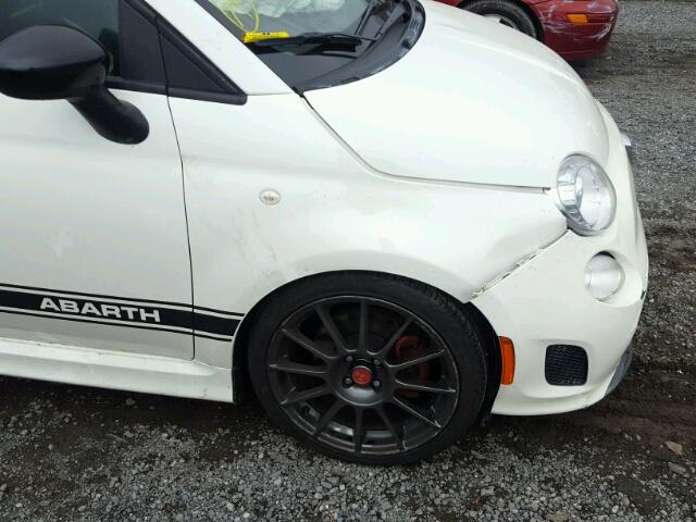 3C3CFFFH0DT611297 - 2013 FIAT 500 ABARTH WHITE photo 9