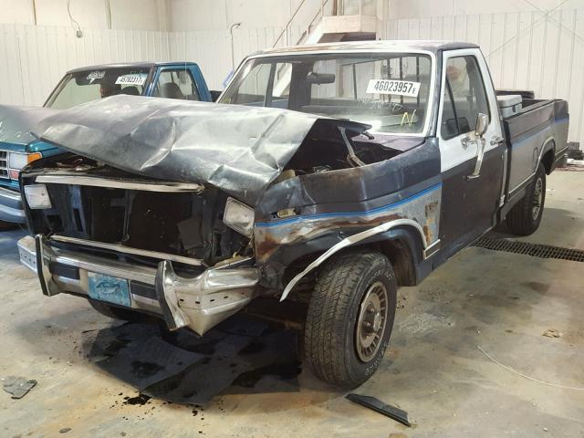 1FTCF15N1GNA65698 - 1986 FORD F150 BLUE photo 2