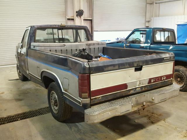 1FTCF15N1GNA65698 - 1986 FORD F150 BLUE photo 3