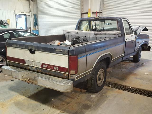 1FTCF15N1GNA65698 - 1986 FORD F150 BLUE photo 4