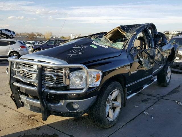 1D7HU18258S584307 - 2008 DODGE RAM 1500 S BLACK photo 2