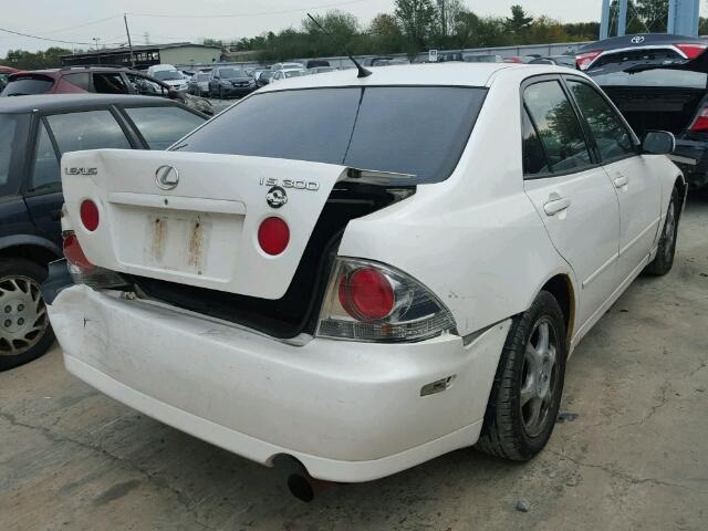 JTHBD182110006236 - 2001 LEXUS IS WHITE photo 4