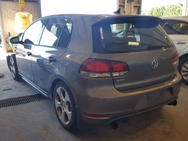 WVWHV7AJ4AW312762 - 2010 VOLKSWAGEN GTI GRAY photo 3