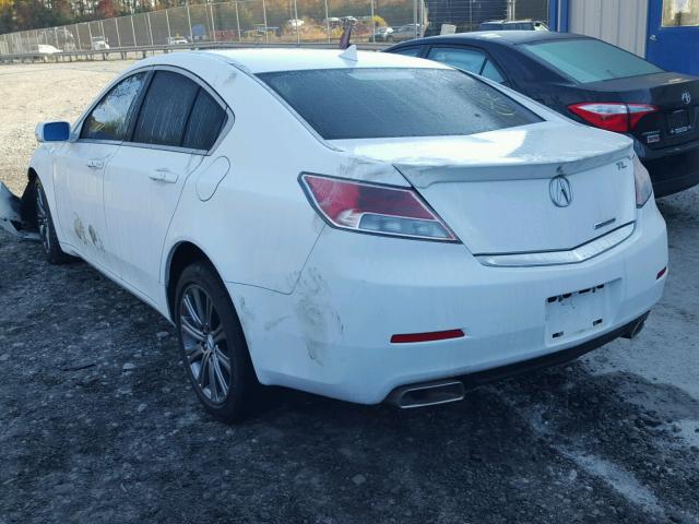 19UUA8F32DA018290 - 2013 ACURA TL SE WHITE photo 3