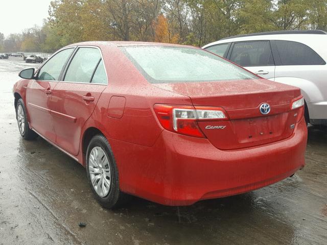 4T1BD1FK8DU089497 - 2013 TOYOTA CAMRY HYBR BURGUNDY photo 3