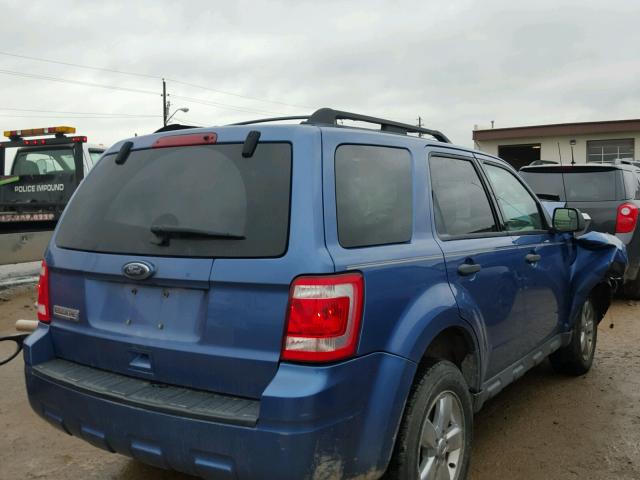 1FMCU0D79AKA52723 - 2010 FORD ESCAPE BLUE photo 4