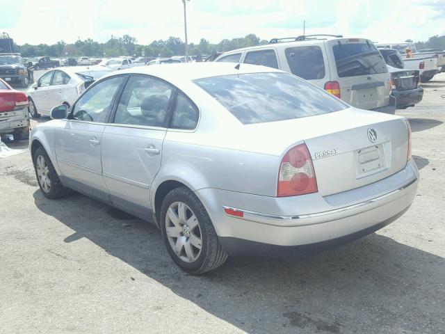 WVWAD63B35P053217 - 2005 VOLKSWAGEN PASSAT GLS SILVER photo 3