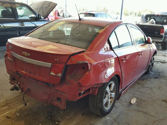 1G1PF5SC9C7212577 - 2012 CHEVROLET CRUZE LT RED photo 4