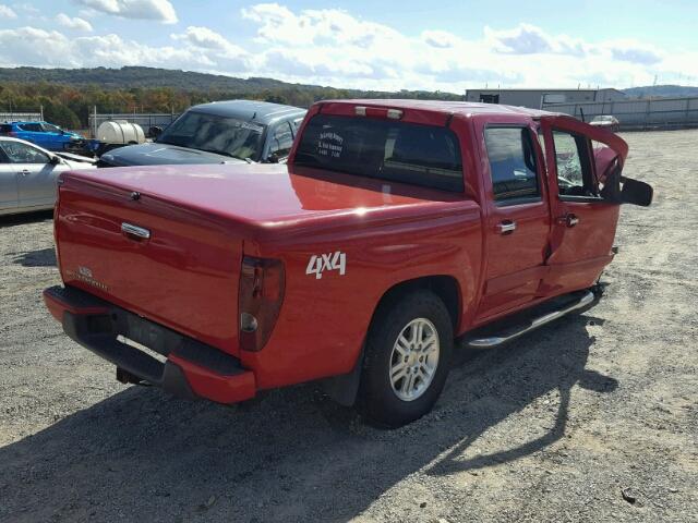 1GCHTCFE1B8124359 - 2011 CHEVROLET COLORADO L RED photo 4
