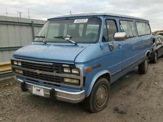 1GAGG39K1SF138252 - 1995 CHEVROLET G30 G30 BLUE photo 2