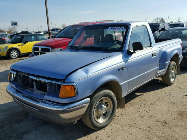 1FTCR10A5VPB31022 - 1997 FORD RANGER BLUE photo 2