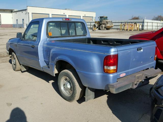 1FTCR10A5VPB31022 - 1997 FORD RANGER BLUE photo 3