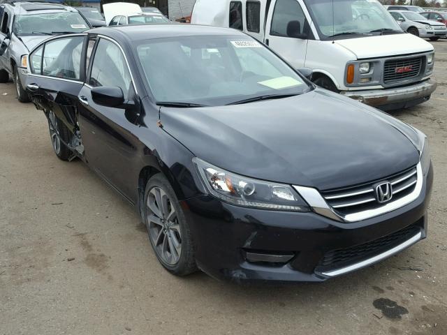 1HGCR2F54EA015637 - 2014 HONDA ACCORD BLACK photo 1