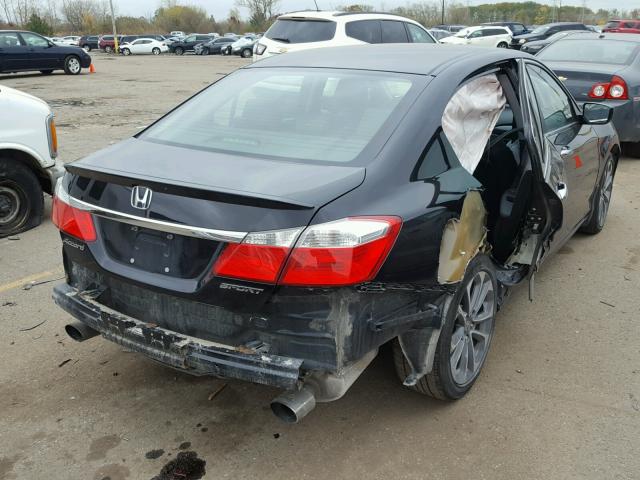 1HGCR2F54EA015637 - 2014 HONDA ACCORD BLACK photo 4