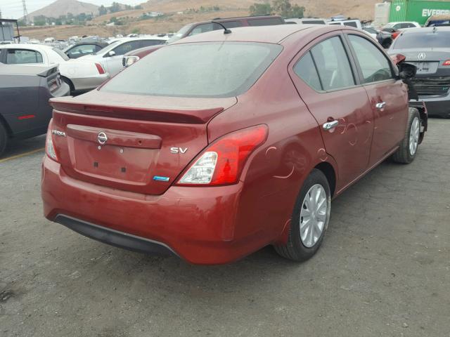 3N1CN7APXGL882166 - 2016 NISSAN VERSA S RED photo 4