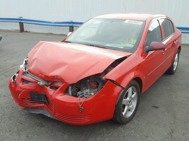 1G1AT58H197154958 - 2009 CHEVROLET COBALT LT RED photo 2