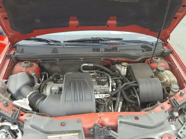 1G1AT58H197154958 - 2009 CHEVROLET COBALT LT RED photo 7