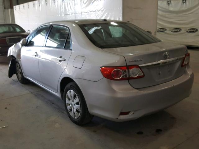 2T1BU4EE4BC705675 - 2011 TOYOTA COROLLA BA SILVER photo 3