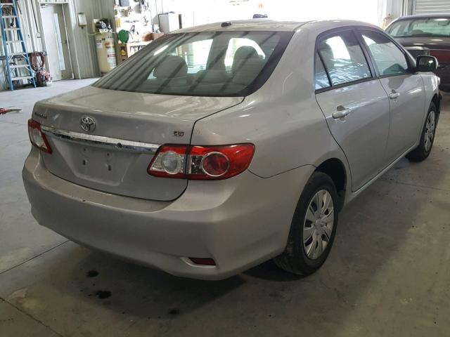 2T1BU4EE4BC705675 - 2011 TOYOTA COROLLA BA SILVER photo 4