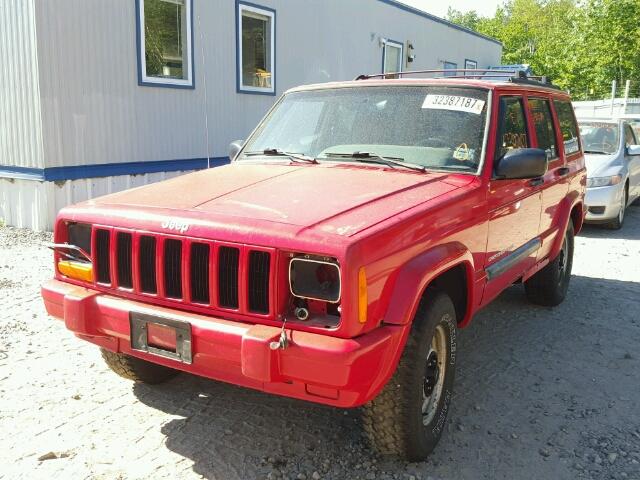 1J4FF68S7XL640887 - 1999 JEEP CHEROKEE S RED photo 2